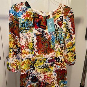 NWT Boutique Peakaboo Sleeve Dress S - Retails $65